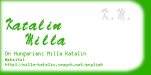 katalin milla business card